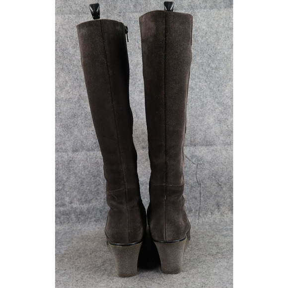 Gabor Shoes Womens 10 Wedge Boots Suede Knee High Zip Fashion Rinkata Patchwork - Picture 6 of 16